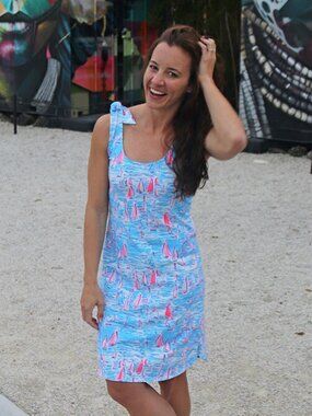 Lilly Pulitzer Sailboat Print Mini Dress – Size XS
